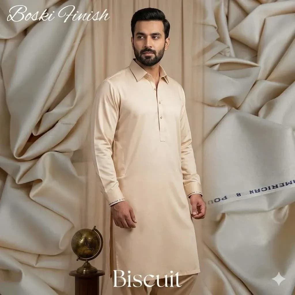 Men’s Unstitched Boski Plain Suit