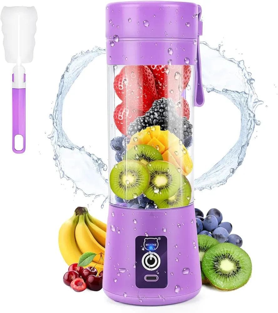 Purple Electric Juicer Blender 500ml ABS Plastic