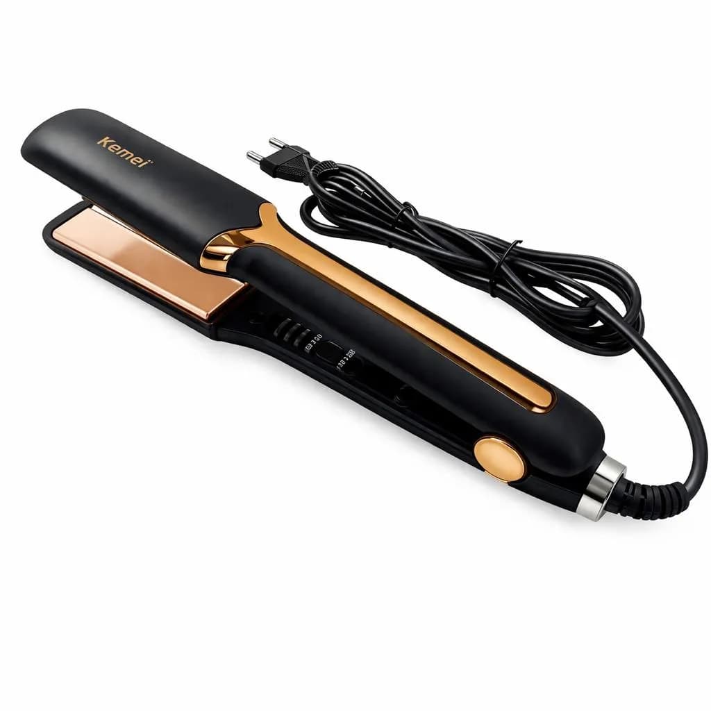 Ceramic Hair Straightener Black Rose Gold Fast Heat
