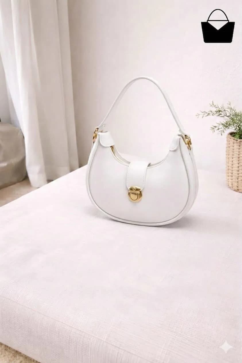 Girl's Leather Plain Shoulder Bag
