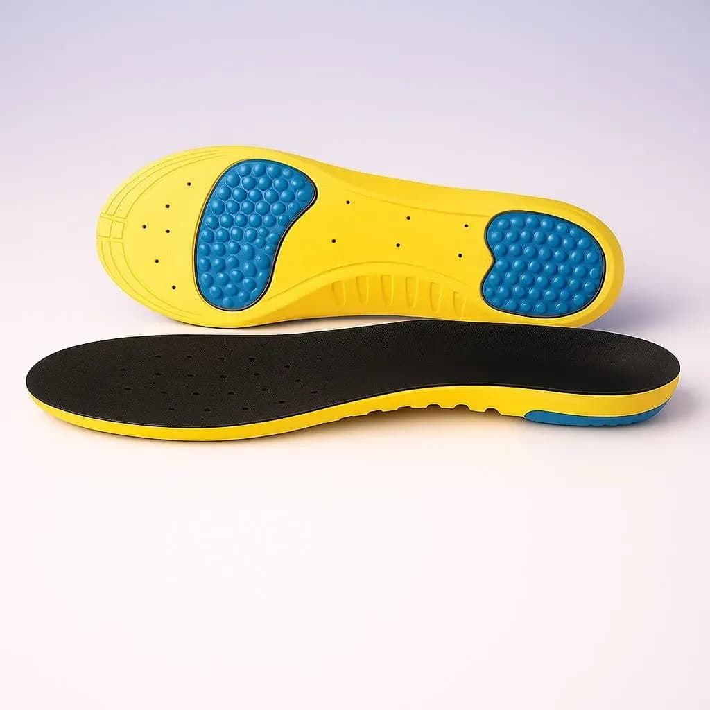 Gel Insole Yellow Blue Comfort Cushion for Men Women Sizes 39-45