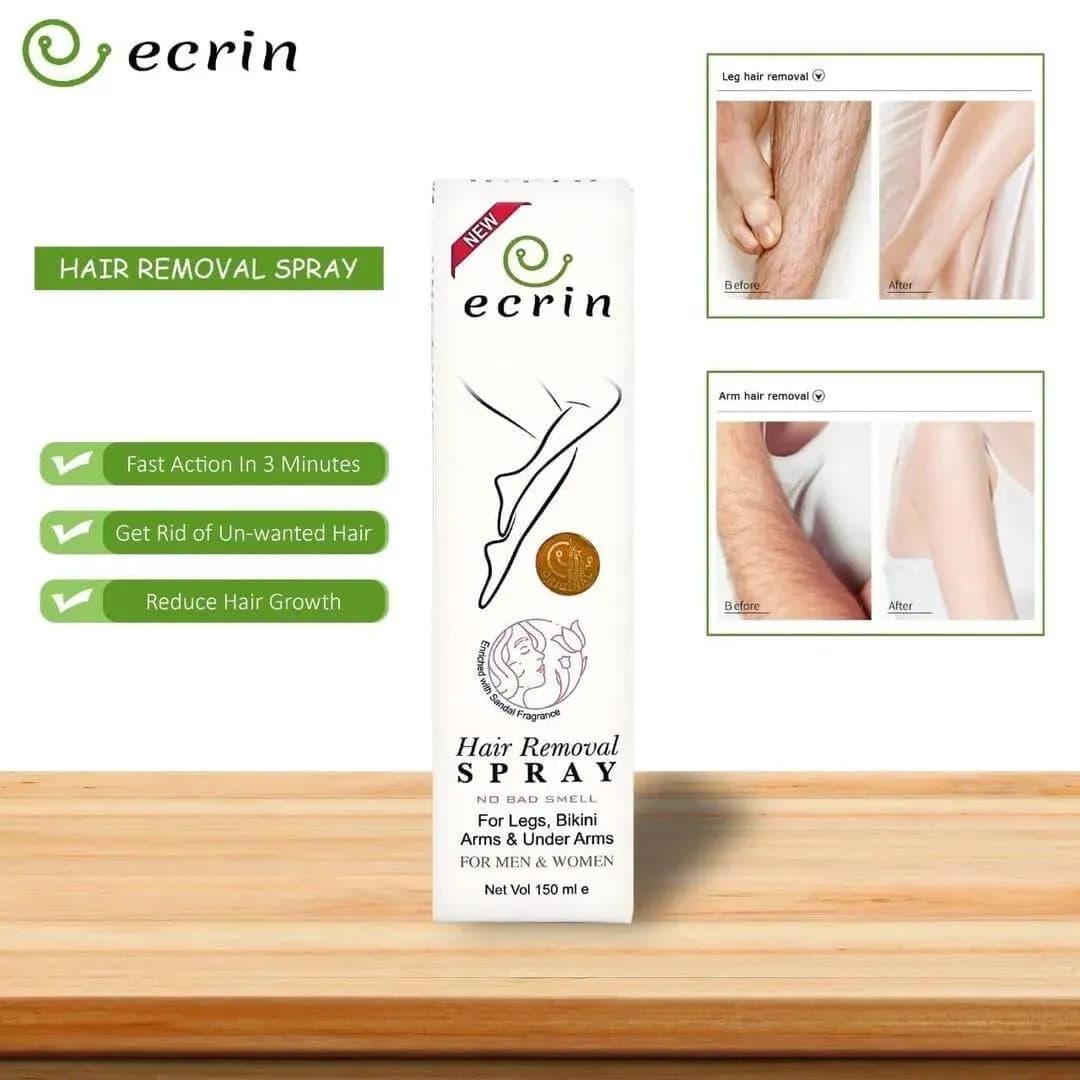 Ecrin Hair Removal Spray for Men Women Smooth No Bad Smell