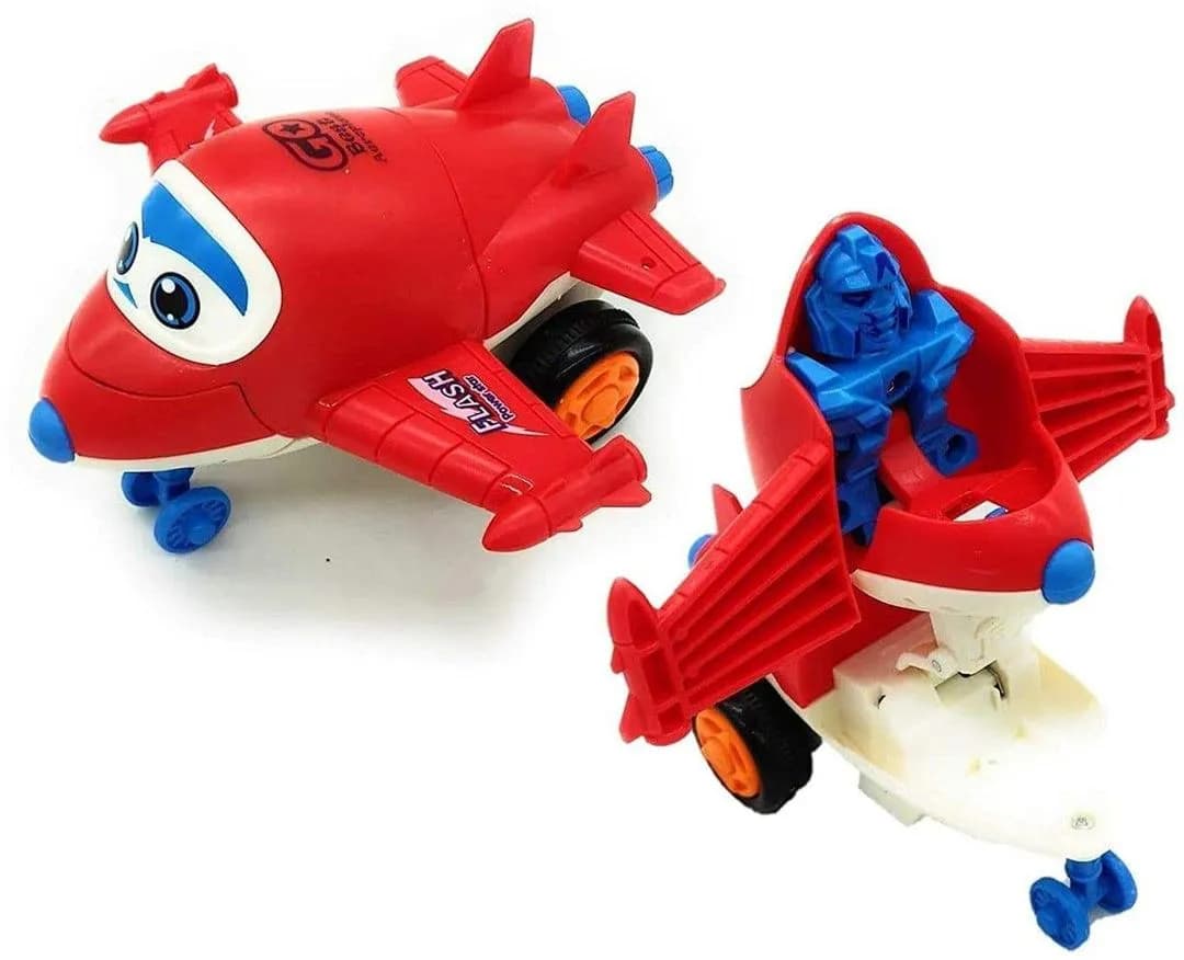 Transforming Airplane Toy for Kids 3+ Plastic Multicolor