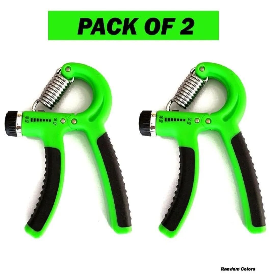 Adjustable Hand Gripper Set 40kg Green Orange 2 Pcs