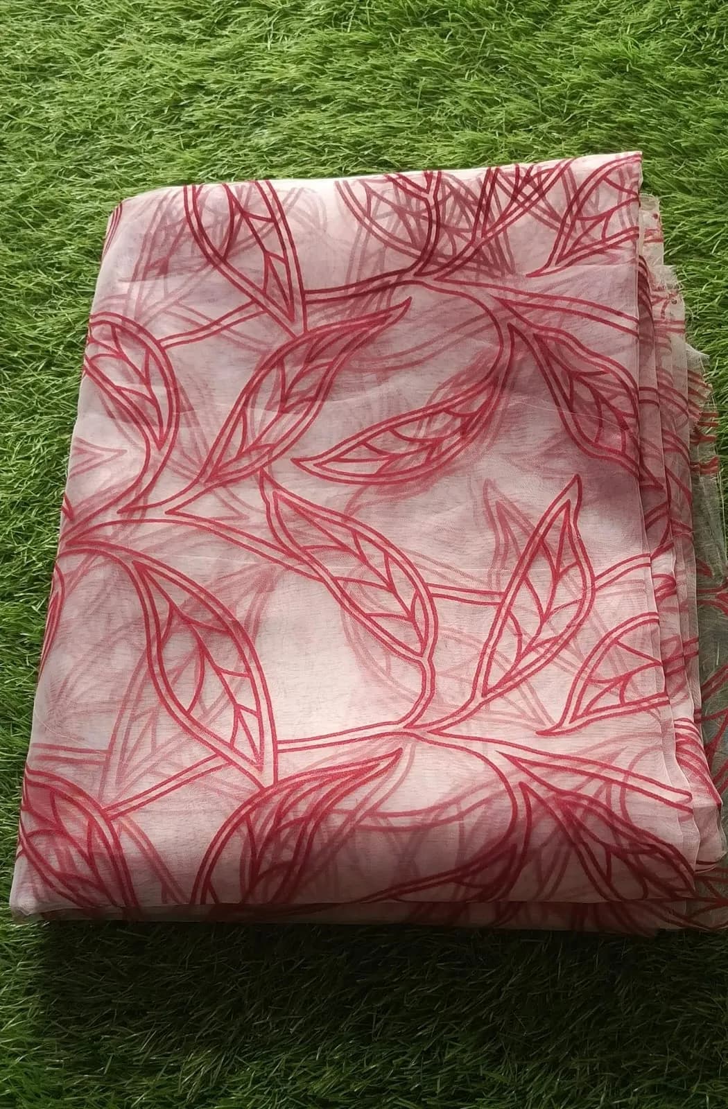 Pink Floral After Wash Soft Arganza Net Gown