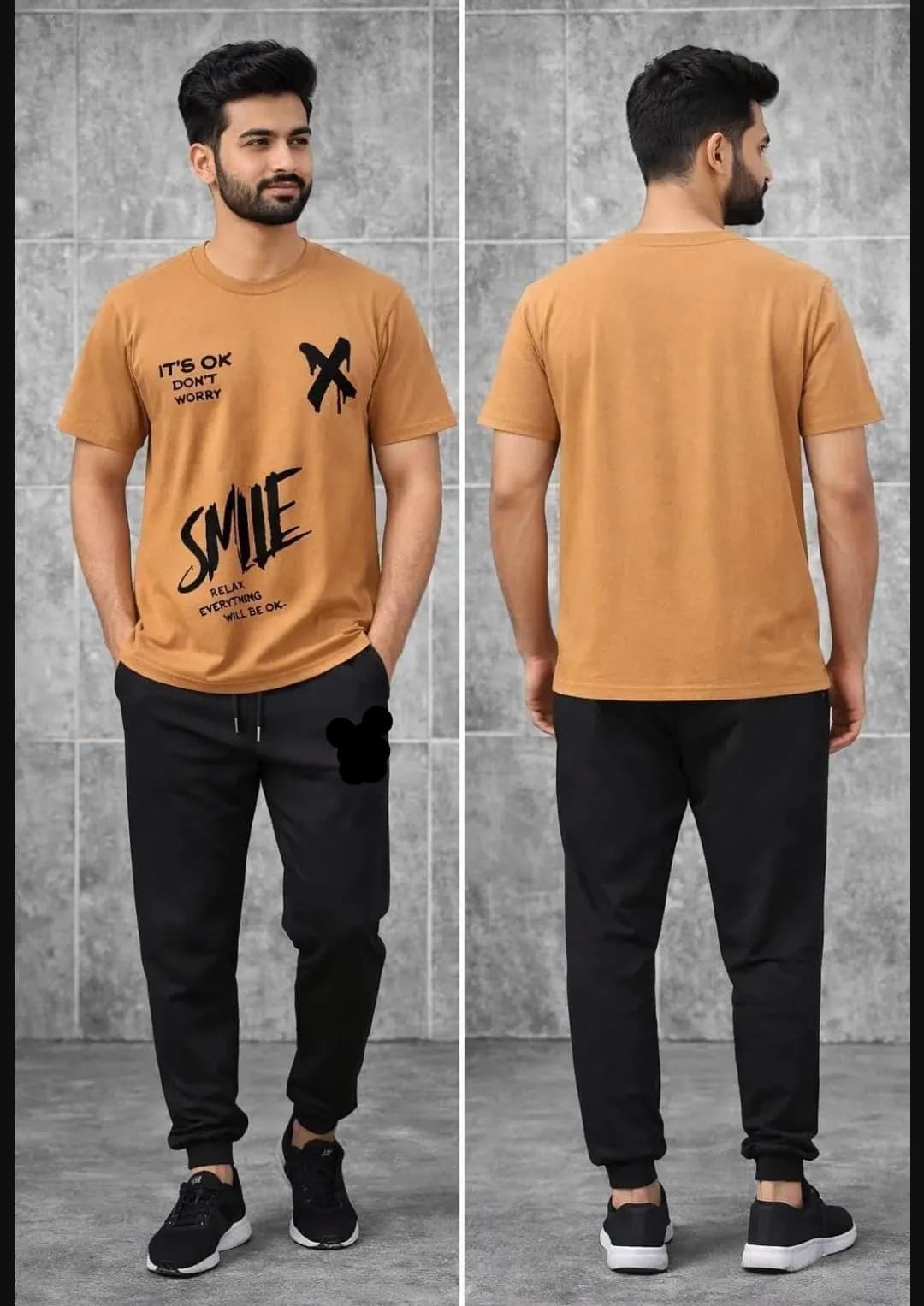 Mustard Printed Track Suit for Men Micro Interlock