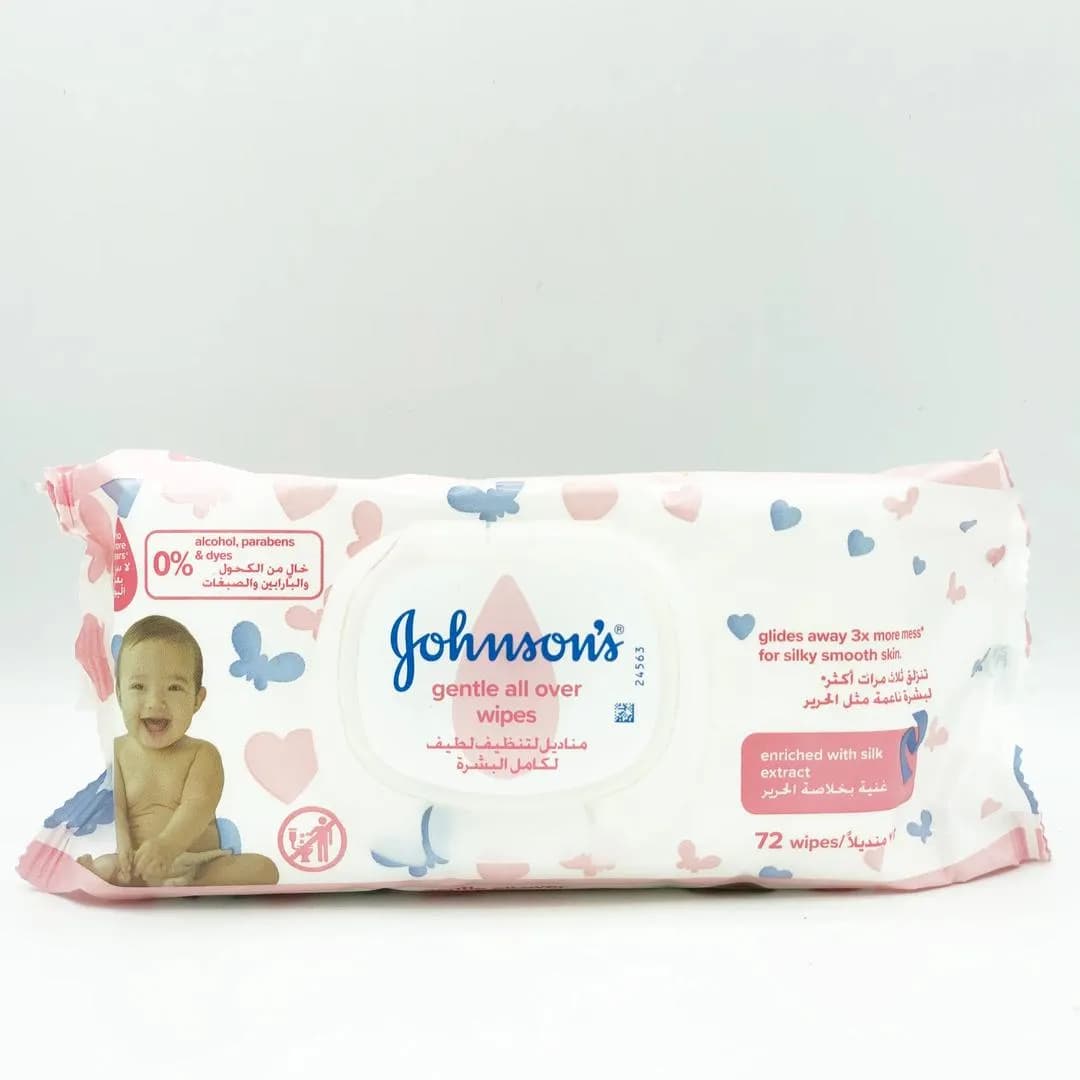 Johnson's 72 Pcs Gentle Wet Wipes for Daily Baby Care