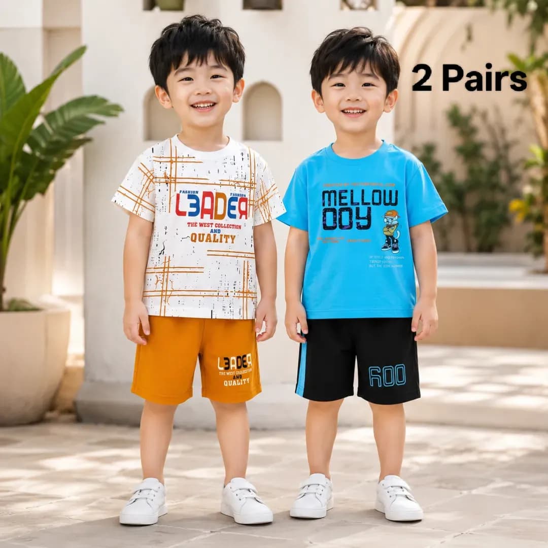Kids 2-Pair Cotton Shorts Set for Boys