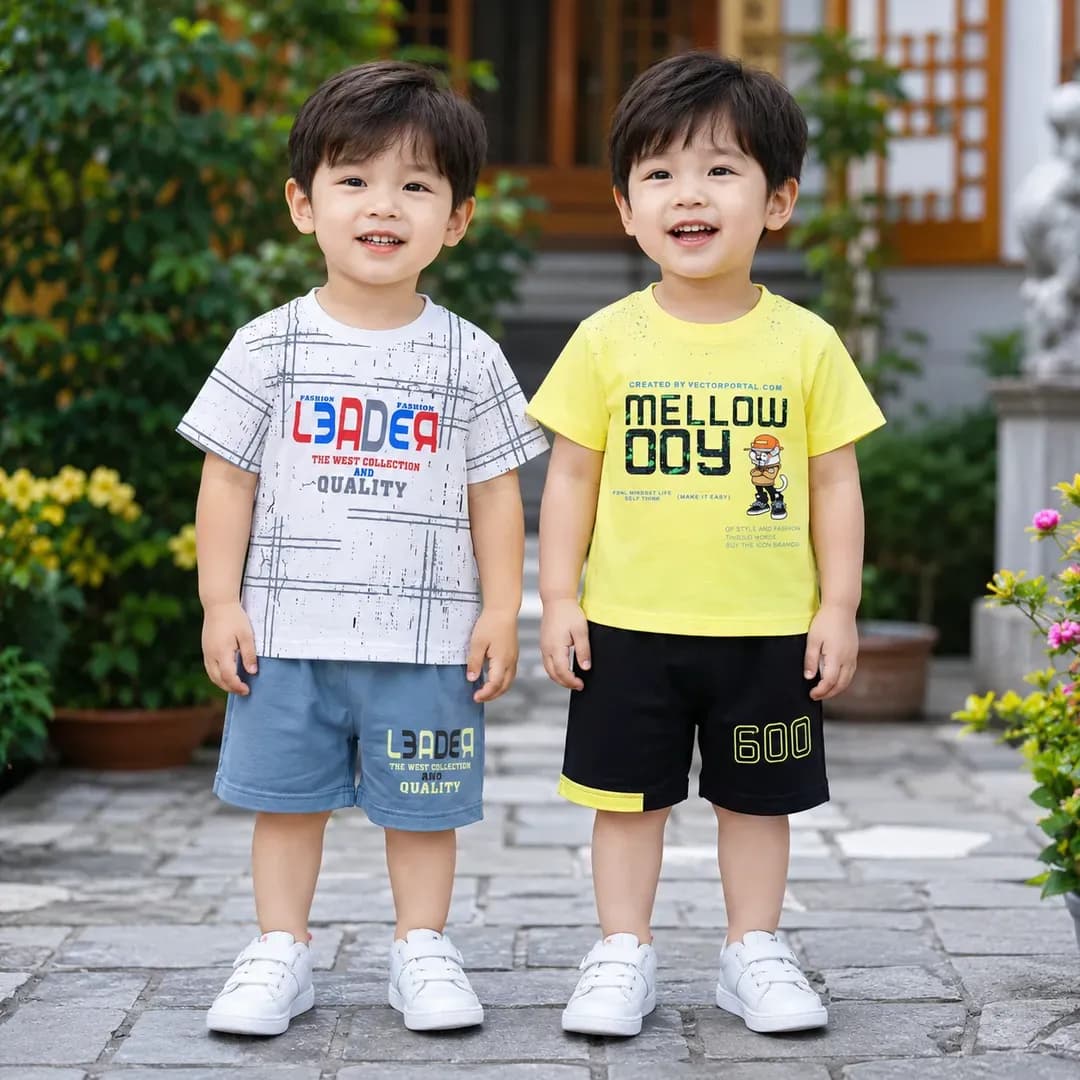 Kids 2-Pair Cotton Shorts Set for Boys
