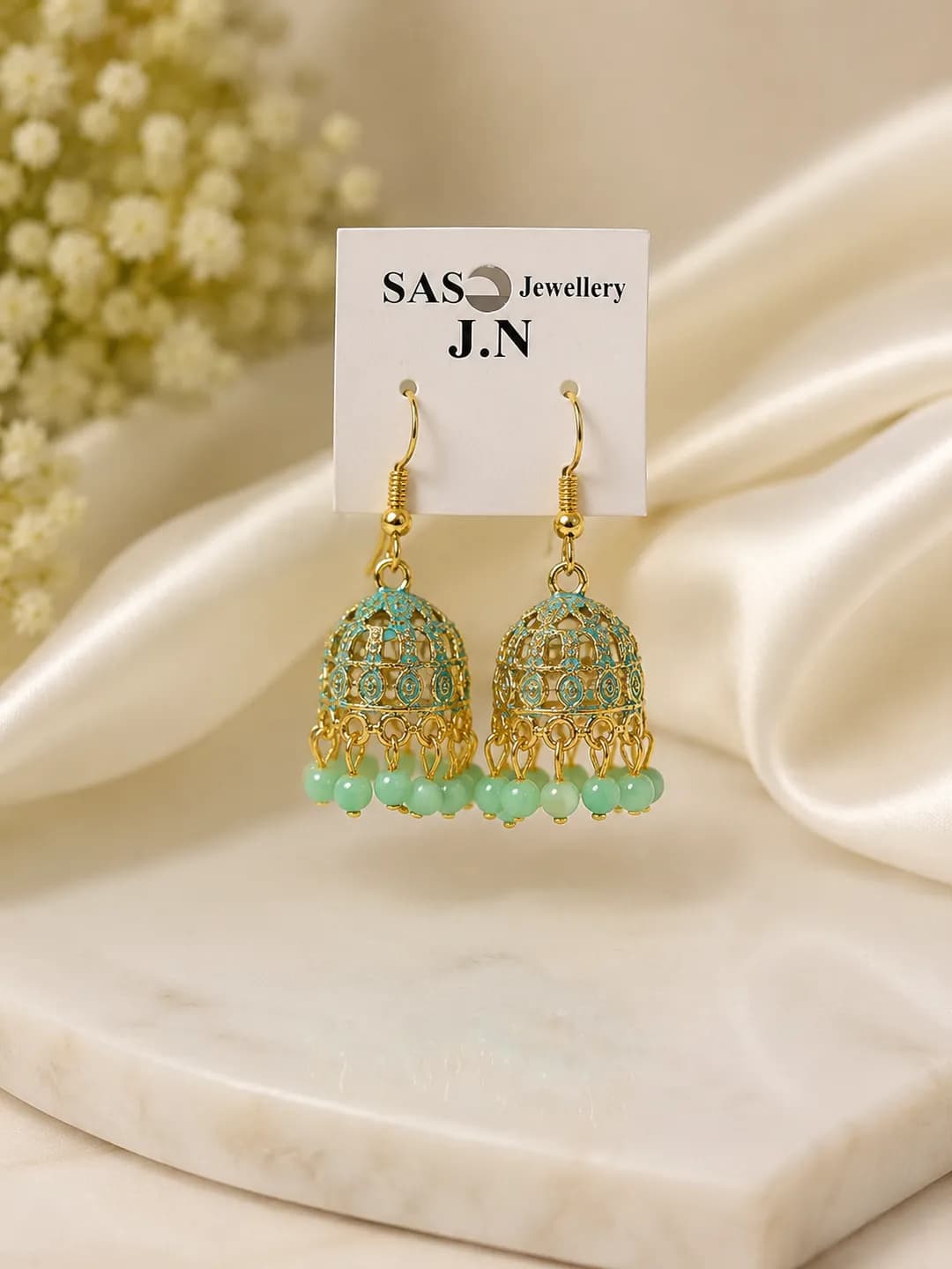 Women Funky Gold Plated Jhumka Earrings Set