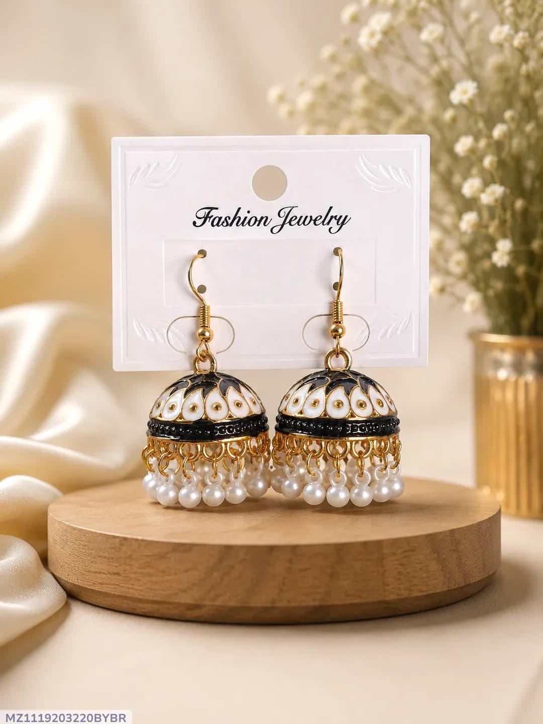 Funky Gold Plated Jhumka Earrings for Women Multicolor