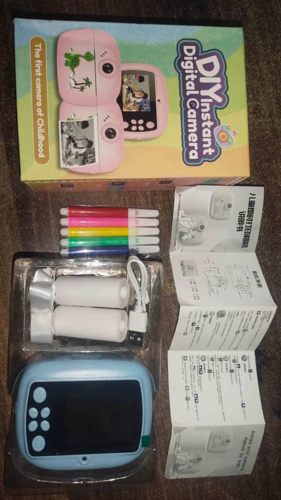 DIY Instant Digital Camera for Kids BPA-Free ABS Plastic