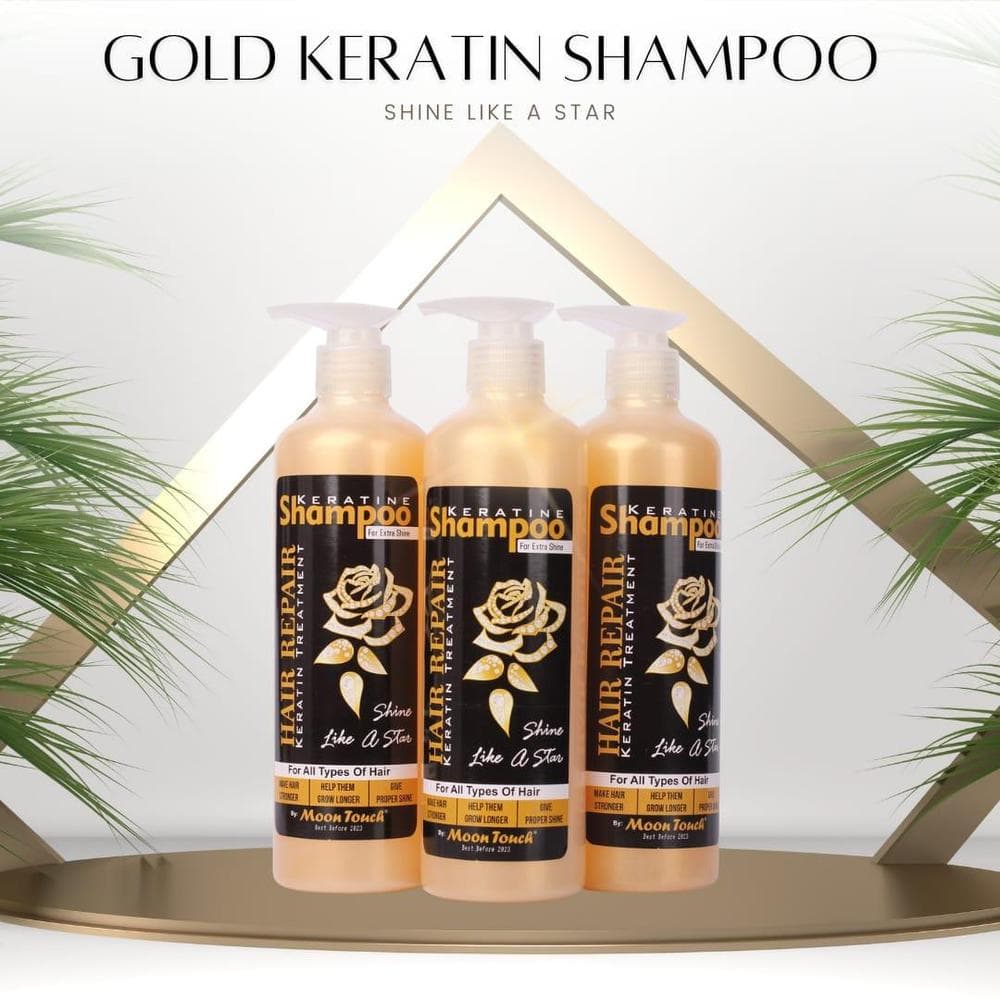 Moon Touch Keratin Shampoo 400ml Black Bottle