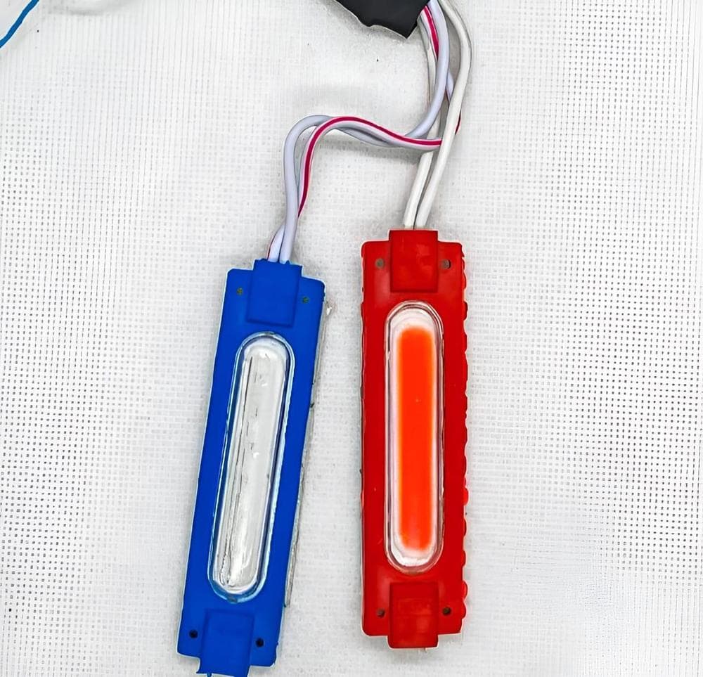 Waterproof 12V LED Bike Car Lights Red Blue ABS