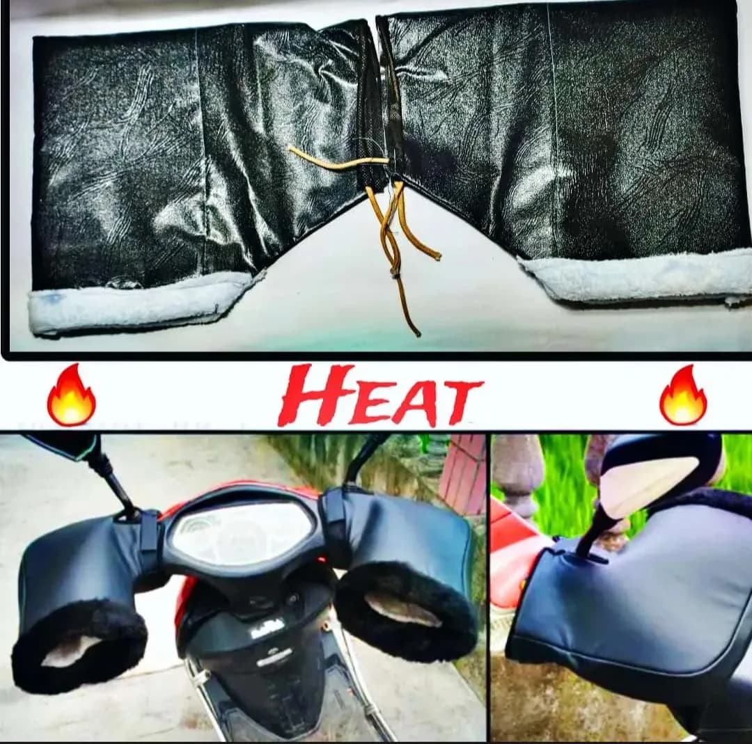 Winter Handle Gloves for Bikes Black Fleece Warm