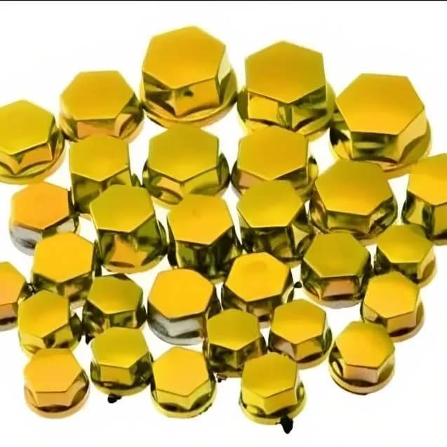 Golden Bike Bolt Covers Universal ABS 30Pcs