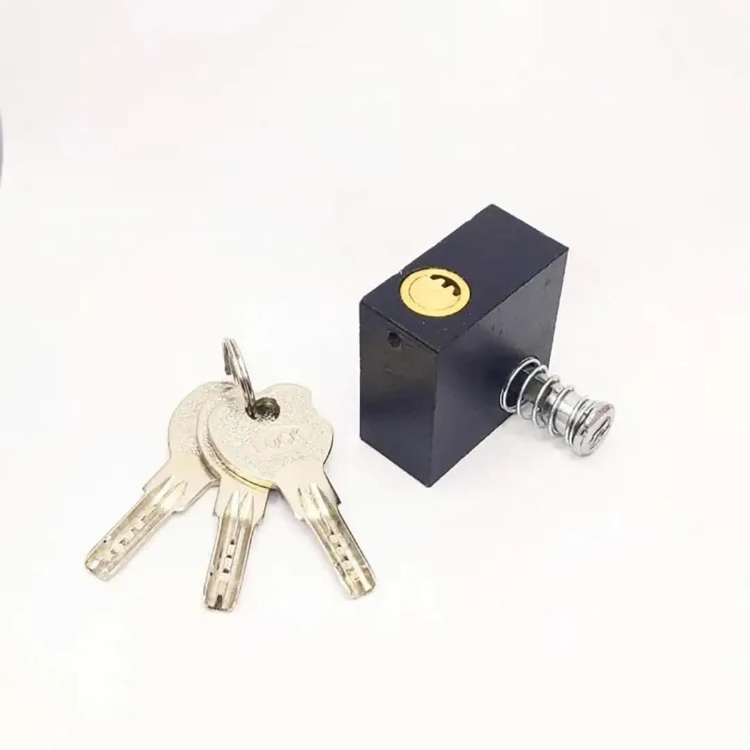 Anti-Theft Lock for Motorcycles Black No Weld