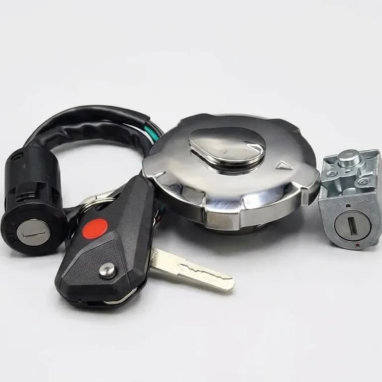 3-Piece Bike Security Kit Black Metal Heavy Duty
