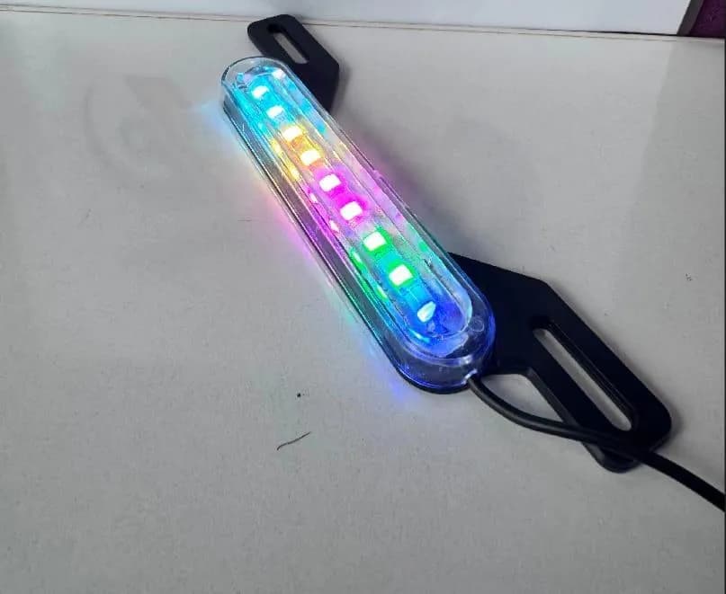 Motorcycle LED Light Bar RGB Multi Color Anodized Aluminum
