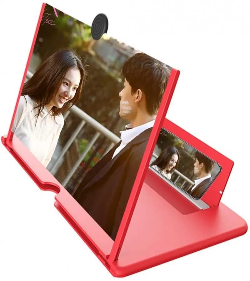 3D HD Magnifier Red Universal Smartphone Viewer