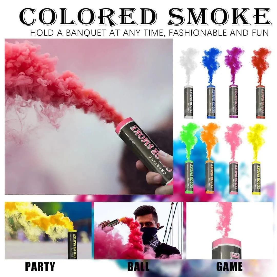 Multi Color Smoke Bombs for Parties, Balls & Games