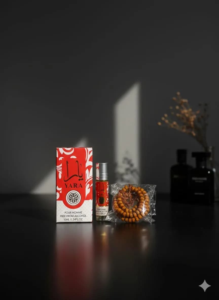 Yara Alcohol-Free Attar 8ml Red with Free Tasbeeh