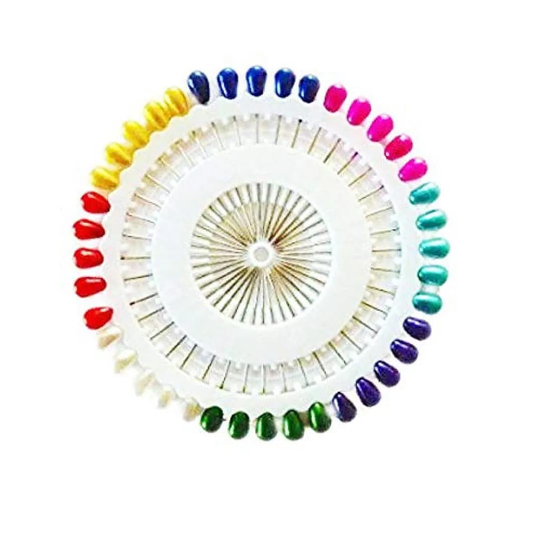 120 Pcs Metal Pearl Hijab Pins Multicolor 2-in-1