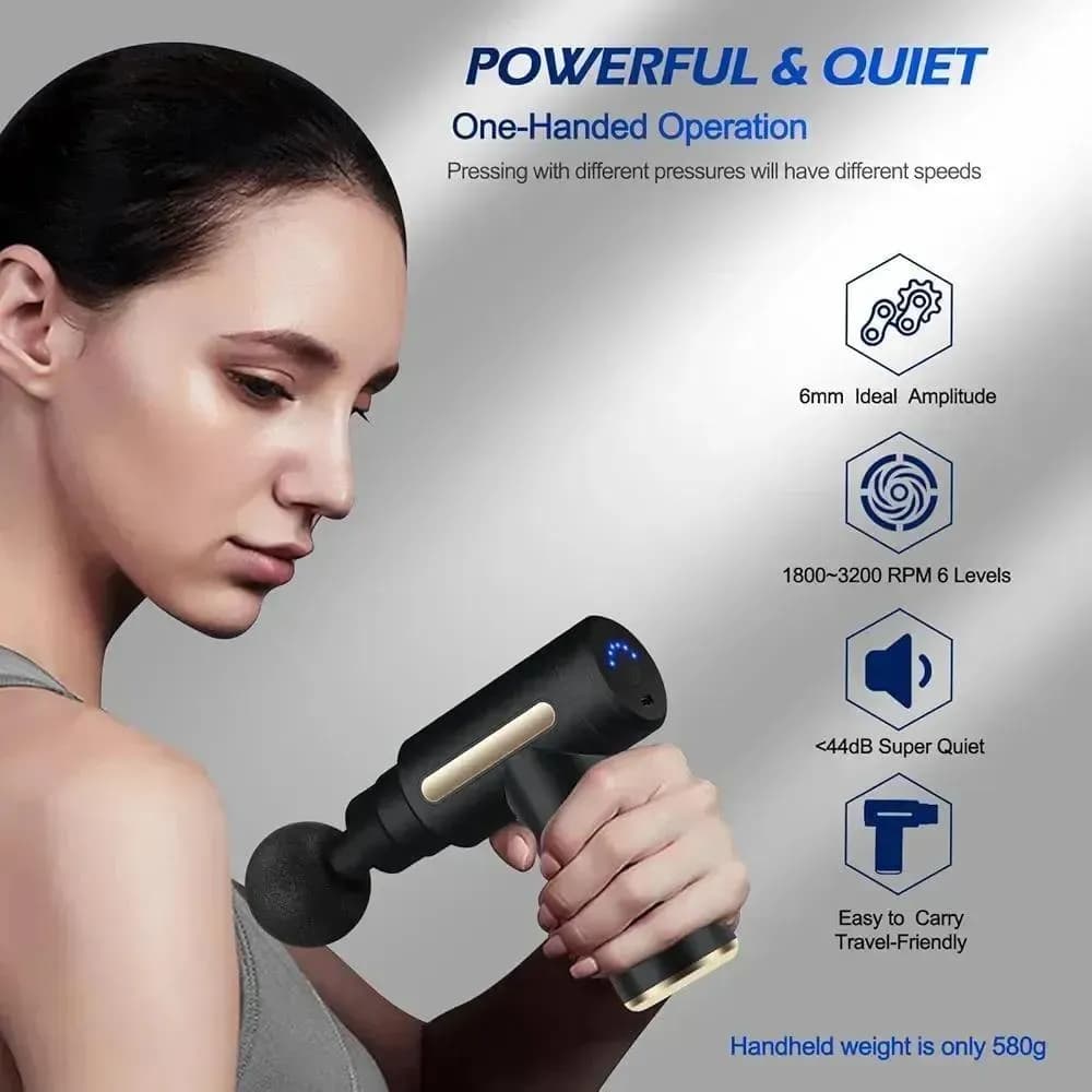 Mini Massager Gun Quiet Rechargeable Travel-Friendly