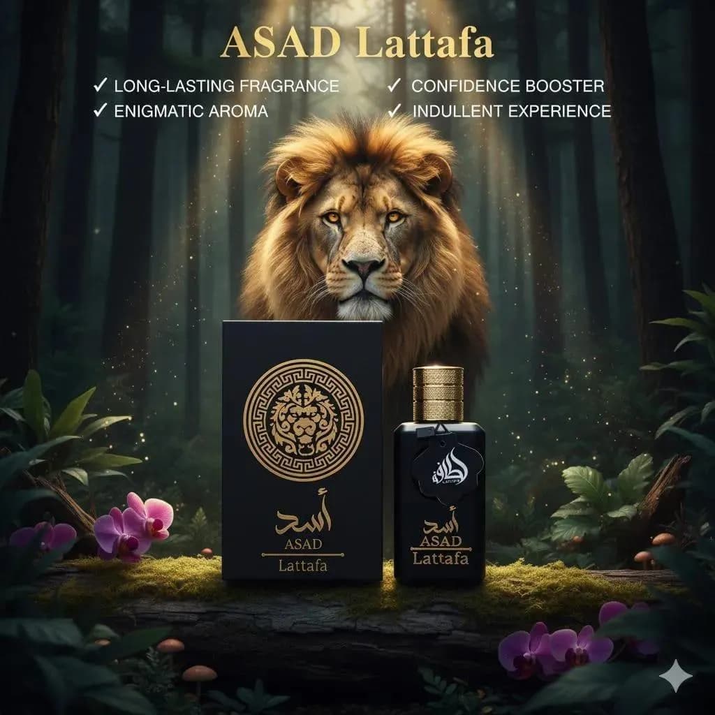 Latafa Asad Eau de Parfum Black Unisex 100ml
