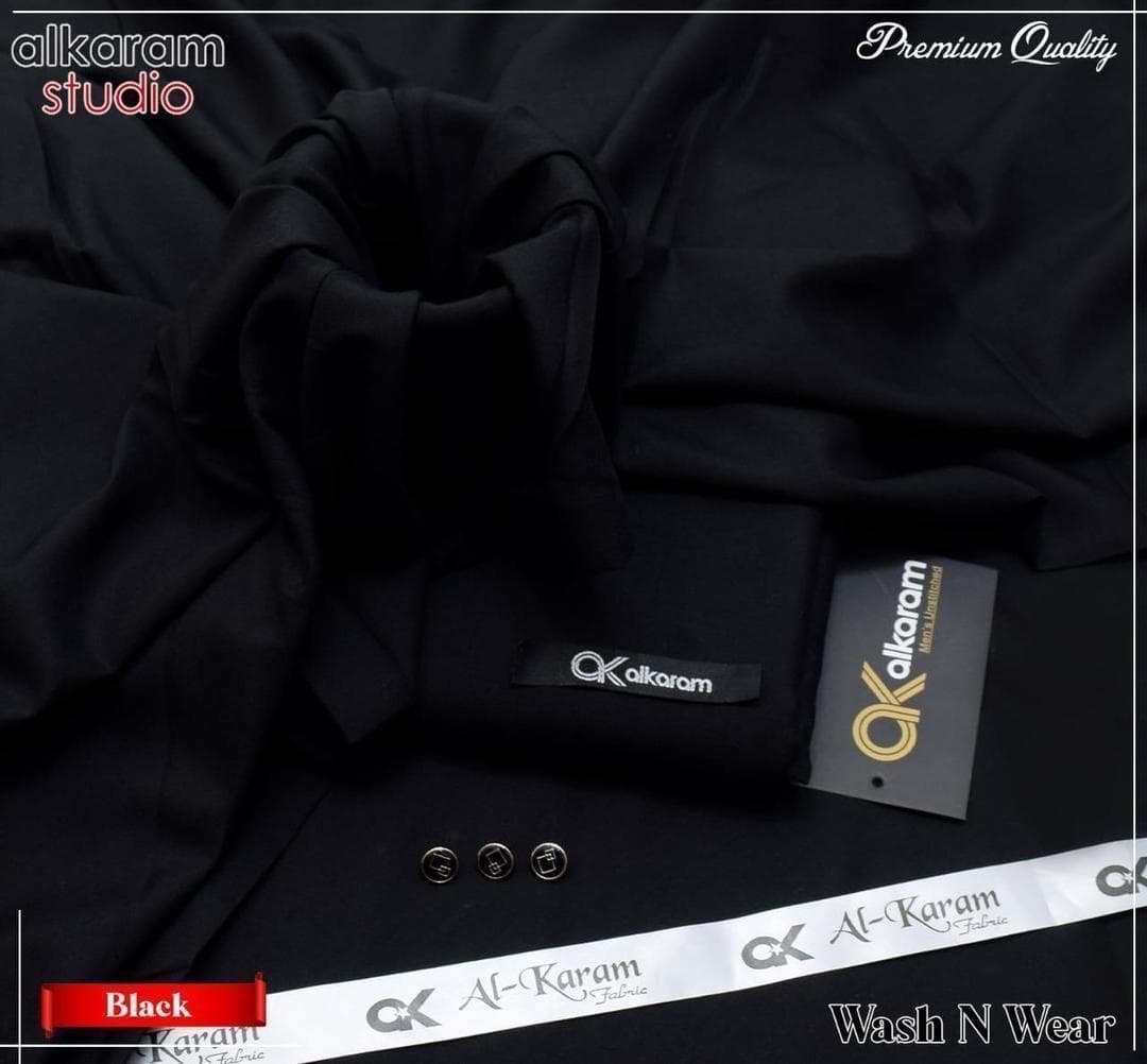 Premium Black Wash & Wear Suit for Men