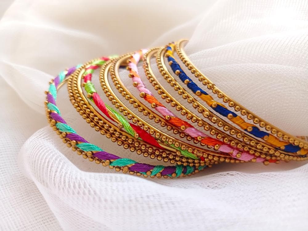 12 Pcs Multicolor Bangles Alloy Wedding Festive Wear