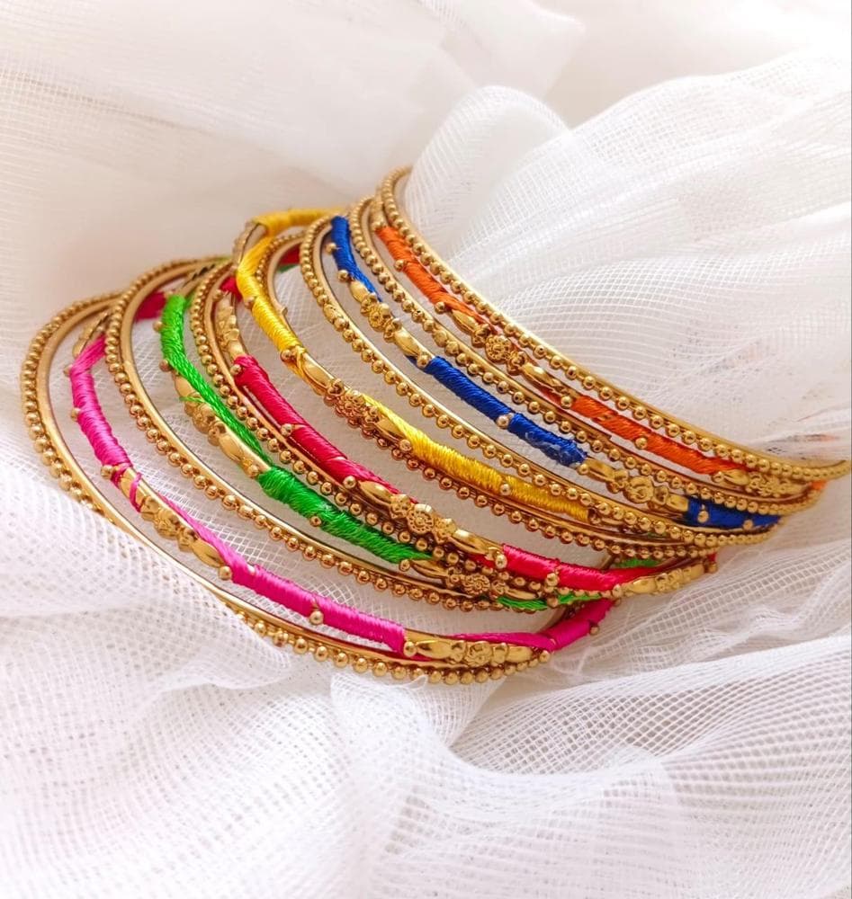 Multicolor Bangles Set 13 Pcs Alloy Wedding Party Wear