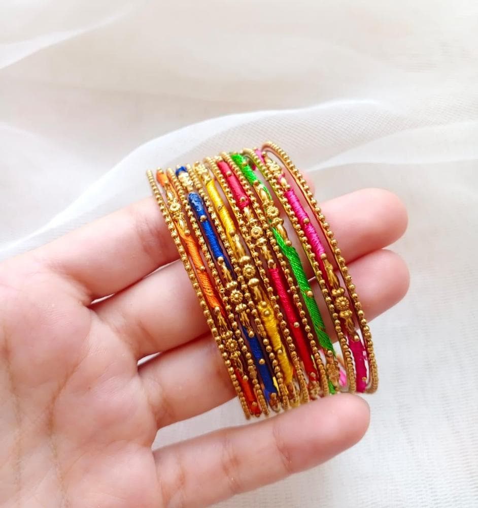 Multicolor Bangles Set 13 Pcs Alloy Wedding Party Wear