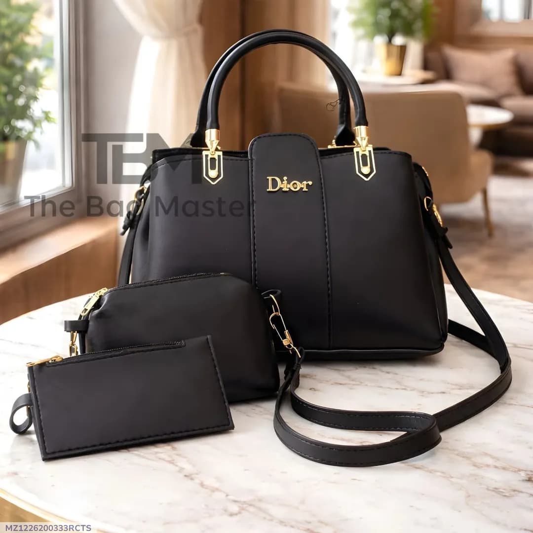 Women's Leather Plain Shoulder Bag