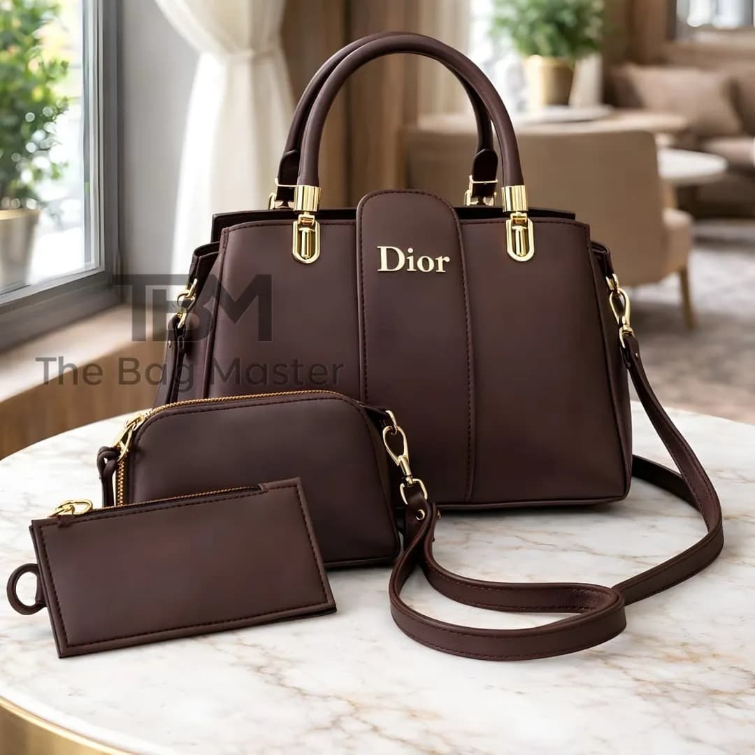 Women's Leather Plain Shoulder Bag