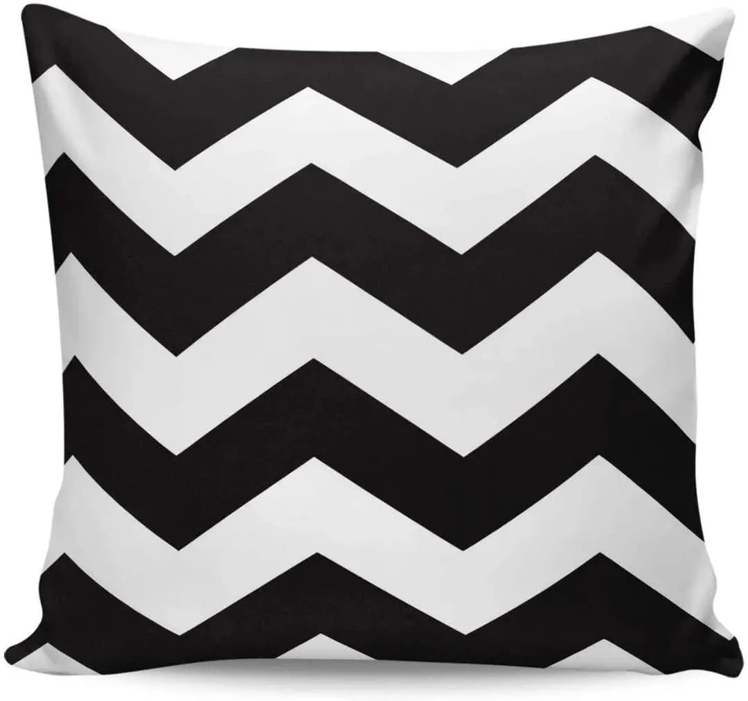 Black White Chevron Cushion Cover Set for Home Decor