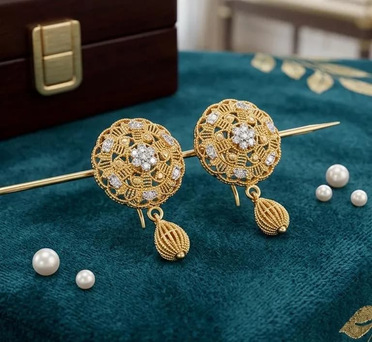 Golden Plated Fancy Earrings for Women