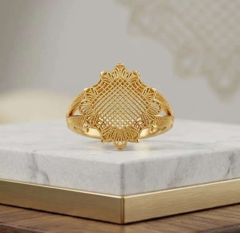 Golden Crown Shaped Women's Wedding Ring