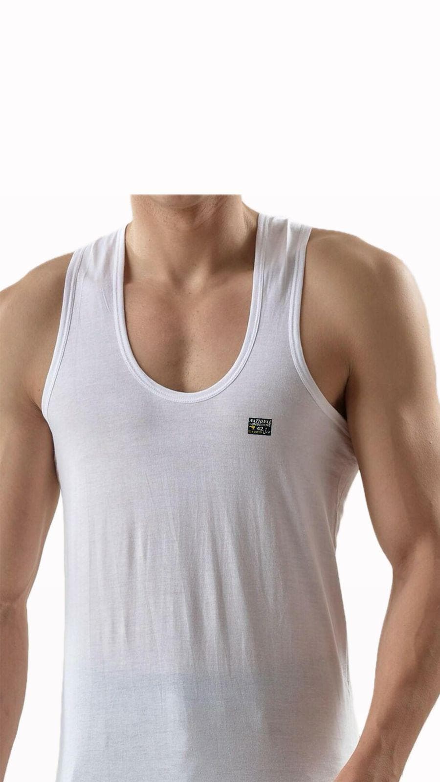 Men Cotton Plain White Undershirt Pack of 6