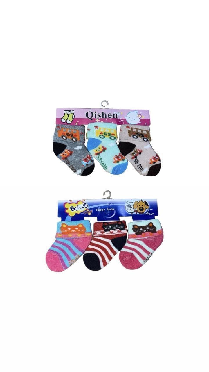 Baby Wool Socks Pack of 6 Random Colors