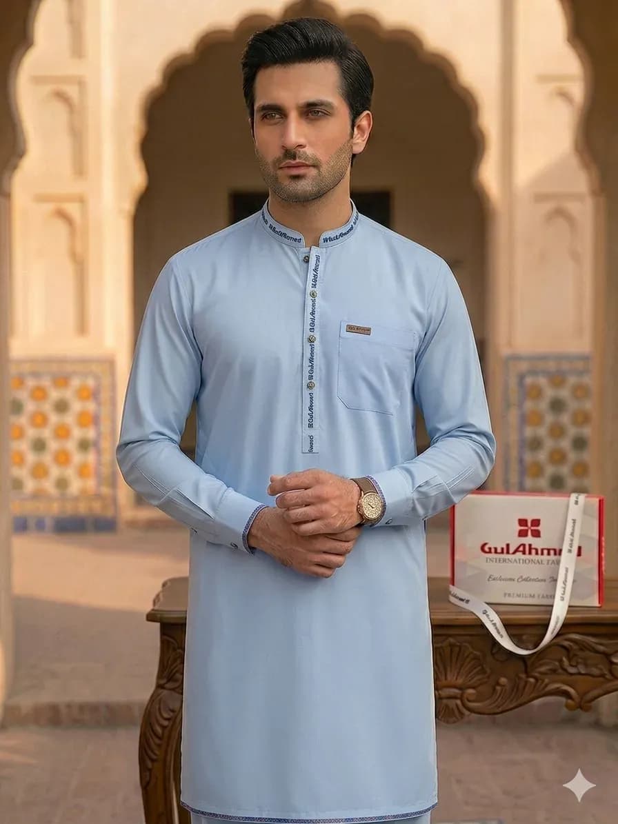 Men's Boski Plain Blue Suit Summer