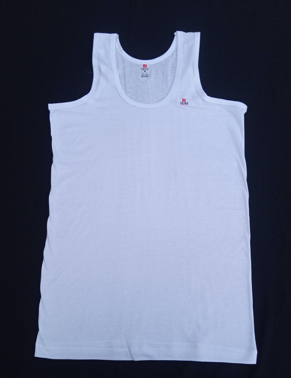 Men Cotton Fitted White Vest Pack of 3