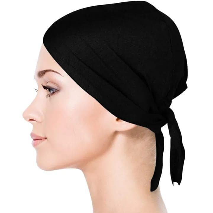 Black Chiffon Niqab with Jersey Cap Set