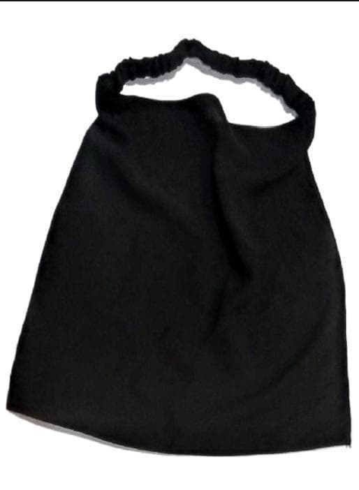 Elastic Naqab With Underhijab Cap Black Georgette