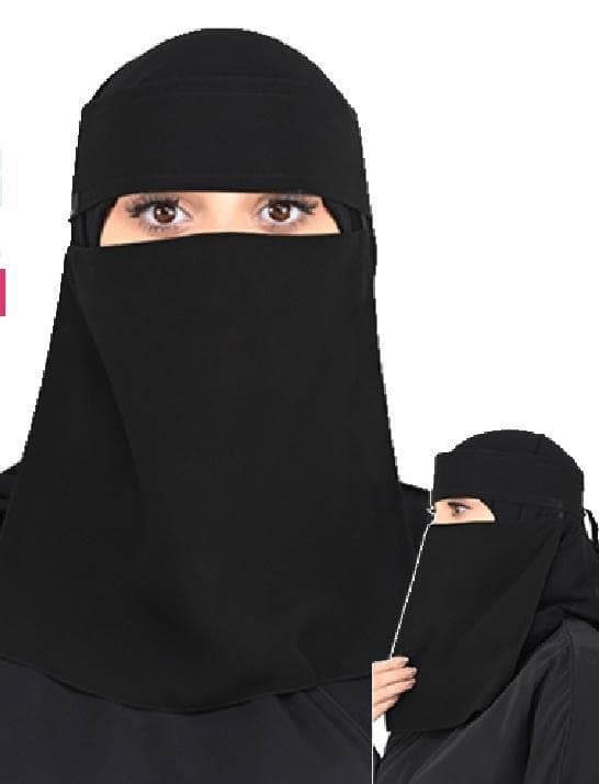 Black Chiffon Niqab for Pakistani Women Daily Wear
