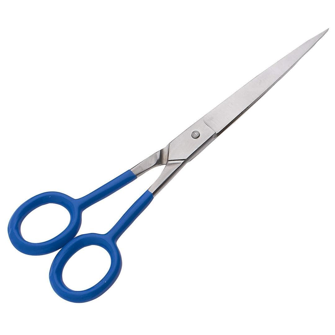 Stainless Steel Hair Scissors Blue Grip Professional Use