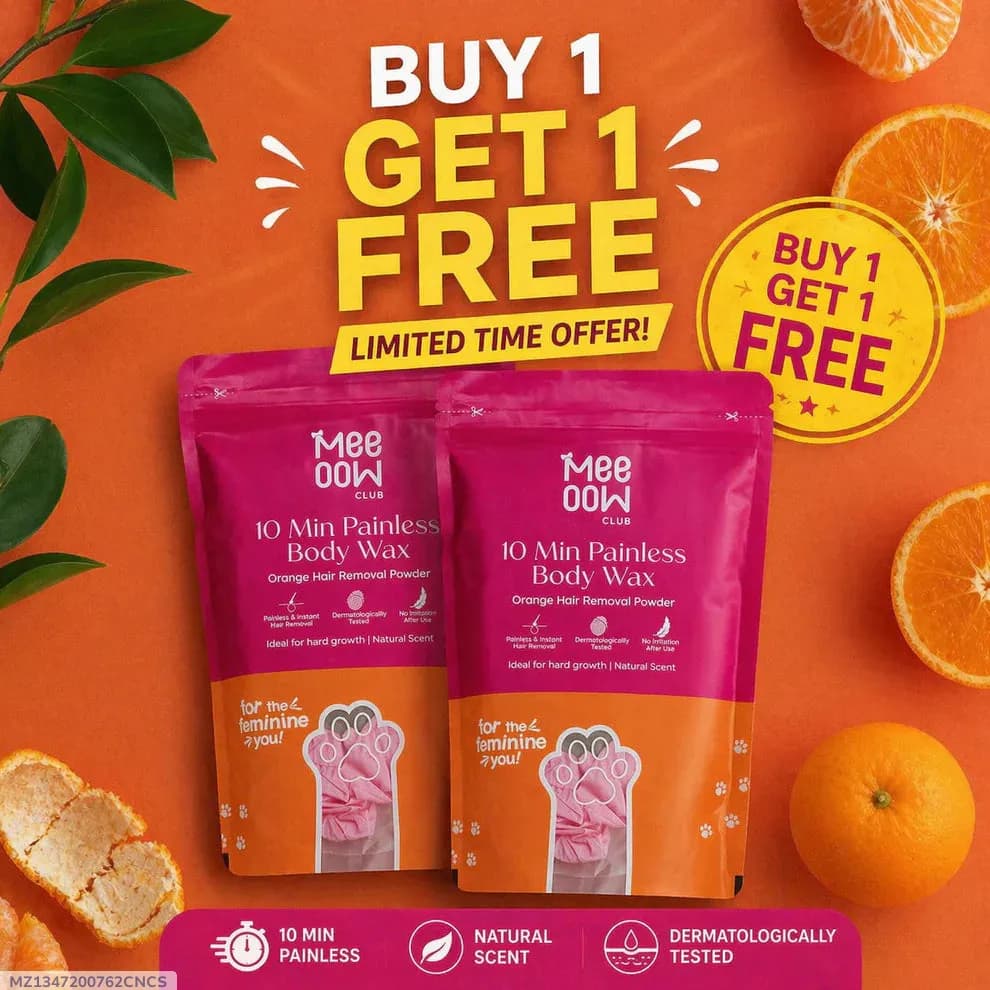 MEOW Hair Removal Wax Powder for Body, Arms & Legs