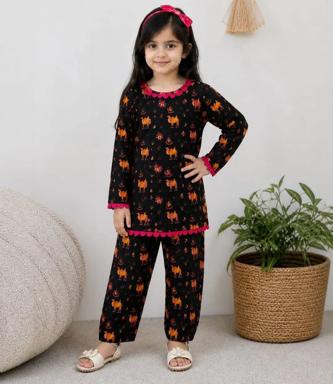 Kids Bakra Eid Printed Lawn Shirt & Trouser Set