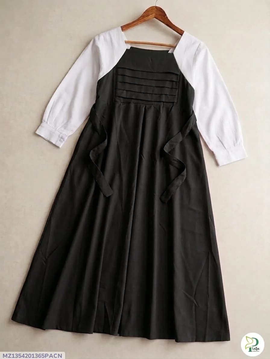 1 Pc Women's Stitched Georgette Plain Maxi