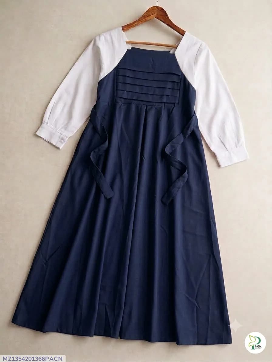 1 Pc Women's Stitched Georgette Plain Maxi